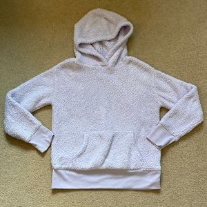 Girls light lavender Sherpa hoodie